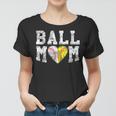 Ball Mom Baseball Softball Heart Sport Lover Funny V2 Women T-shirt