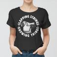 Bass Guitar Slapping Strings Knowing Things For Bassist Women T-shirt