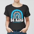 Be Kind Autism Awareness Groovy Rainbow Choose Kindness Women T-shirt