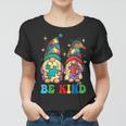 Be Kind Autism Gnomes Sunflower Autism Awareness Month 2023 Women T-shirt