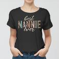 Best Nannie Ever Gifts Leopard Print Mothers Day Women T-shirt