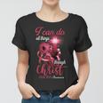 Christian Lion Cross Religious Saying Sickle Cell Awareness V2 Women T-shirt