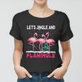 Christmas Flamingo Funny Pink Flamingle Xmas Women T-shirt