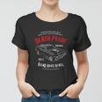Death Proof Distressed Muscle Car Racing Vintage Skull Lightning Bolts Women T-shirt