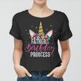 Einhorn Geburtstag Frauen Tshirt für Vater der Prinzessin