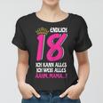 Endlich 18 Frauen Tshirt für Damen, Lustiges Volljährig Mädchen Geburtstagsshirt