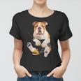 English British Bulldog Pocket Funny Mom Dad Kid Lover Gifts Women T-shirt