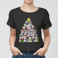 Funny Christmas Siberian Husky Pajama Shirt Tree Dog Xmas Women T-shirt