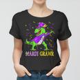 Funny Mardi Graw Dinosaur Mardi Gras Let Shenanigans Begin Women T-shirt