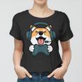 Gamer Hund Shiba Inu Gaming Zocken Nerd Lustig Kawaii Zocker Frauen Tshirt