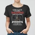 God Gave His Archangels Weapons Funny Army Veteran Warrior Women T-shirt