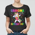 Grandma Of The Birthday Party Gifts Boys Dabbing Unicorn Women T-shirt