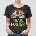 Happy Colorful Team Foster Rainbow Pride Green Yellow Women T-shirt