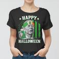 Happy Halloween Joe Biden St Patricks Day Leprechaun Hat Women T-shirt