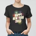 Happy New Year 2023 New Years Eve Fireworks Party Supplies Women T-shirt