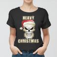 Heavy Metal Christmas Festival Rocker Biker Skull Totenkopf Frauen Tshirt