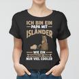 Herren Pferd Isländer Papa Vater Vatertag Reiter Frauen Tshirt