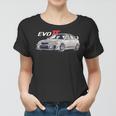 Herren Schwarz Frauen Tshirt mit Evo 7 Auto-Print, Motorsport Design