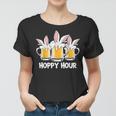 Hoppy Hour Funny Easter Beer Pints Bunny Ears Drinking Gift Women T-shirt