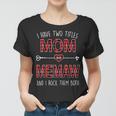 I Have Two Titles Mom And Memaw Red Plaid Buffalo Gift Gift For Womens Women T-shirt
