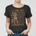 I Love My Red Doberman Dobie Mom Dad Gifts Youth Kid Lovers Women T-shirt