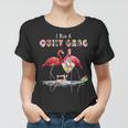 I Run A Quilt Gang Funny Quilting Flamingo Lover Women T-shirt