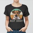 Jack Russell Dad Terrier Mom Best Buddy Retro Vintage Dog Women T-shirt