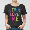 Jesus Loves Me Religious Christian Catholic Church Prayer Women T-shirt