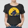 Klassisches Retro- „Kopfloser Reiter“ Sleepy Holloween Moon Frauen Tshirt