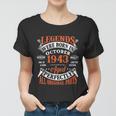 Legend 1943 Vintage 80Th Birthday Born In October 1943 Women T-shirt