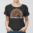 Leopard Rainbow American Football Sis Family Matching Sister Women T-shirt