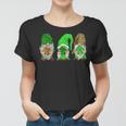 Leprechaun Irish Gnomes Leopard Plaid St Patricks Day Gifts Women T-shirt
