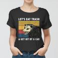Lets Eat Trash & Get Hit By A Car Opossum Vintage Women T-shirt