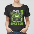 Level 5 Unlocked Awesome Since 2018 5Th Birthday Gaming V3 Women T-shirt