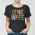 Line Wife Leopard Lineman Wife Of A Lineman Women T-shirt
