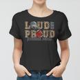 Loud And Proud Football Mom Leopard Print Football Lovers Women T-shirt