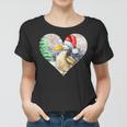 Lustige Ente Weihnachtsmütze Vintage Valentinstag Ente V2 Frauen Tshirt