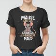 Lustiges Mäuse-Motiv Frauen Tshirt, Ich bin eine Maus Spruch, Schwarz