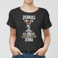 Lustiges Zebra Slogan Frauen Tshirt Zebras Sind Süß in Schwarz