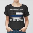 Mein Enkel Ist Mein Held Polizei Opa Oma Thin Blue Line Frauen Tshirt