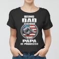 Mens Fist Bump Being Dad Is An Honor Being Papa Is Priceless Women T-shirt