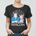 Mens Papacorn Unicorn Dad And Baby Daddy Fathers Day Women T-shirt