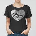 Mothers Day Distressed Heart Golf Mom Mama Sport Fan Women T-shirt