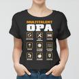 Multitalent Opa Frauen Tshirt mit lustigen Icons, Frauen Tshirt für Großväter