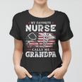 My Favorite Nurse Calls Me Grandpa Usa Flag Father Gift Gift For Mens Women T-shirt
