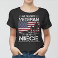 My Favorite Veteran Is My Niece - Flag Mother Veterans Day Women T-shirt