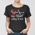 My Heart Belong To Him Couple Awesome Funny Valentine Women T-shirt