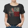 My Son Is A Soldier Proud Army Mom Flag American Gift Women T-shirt