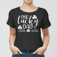 One Lucky Dad St Patricks Day Daddy Funny Irish Shamrock Fun Women T-shirt