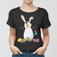 Penguin And Bunny Rabbit Hat Easter Eggs Happy DayShirt Women T-shirt